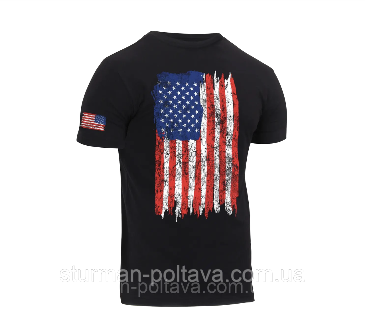 Футболка чоловіча патріотична вінтажна кольоровий прапор Rothco Distressed US Flag Athletic Fit T-Shirt USA