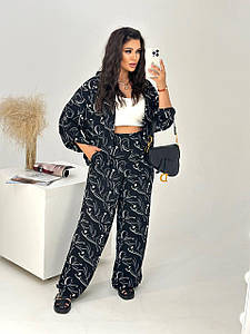 Жіночий літній костюм сорочка+ штани батал новинка 2023