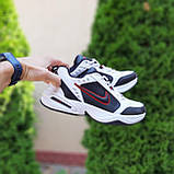 Кросівки чоловічі Nike Air Monarch зимові термобілі з чорними шкіра модні легкі найк монарх, фото 4