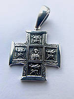 Серебряная православная ладанка с изображением Святого Великомученика Пантелеимона