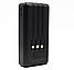 Power Bank 20000 mAh/74 Wh WUW U44, вбуд. кабелі для зарядки, ліхтарик, повербанк, чорний, фото 4