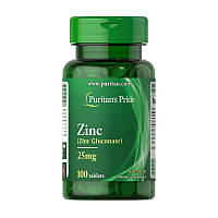 Цинк Puritan's Pride Zinc Gluconate 25 mg (100 tabs)