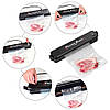 Кухонний вакуумний пакувальник Vacuum Sealer / Вакууматор продуктів / Машинка для вакуумування та запаювання пакетів, фото 7