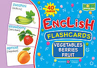 Комплект карток. English: flashcards. Vegetables, berrieds, fruit