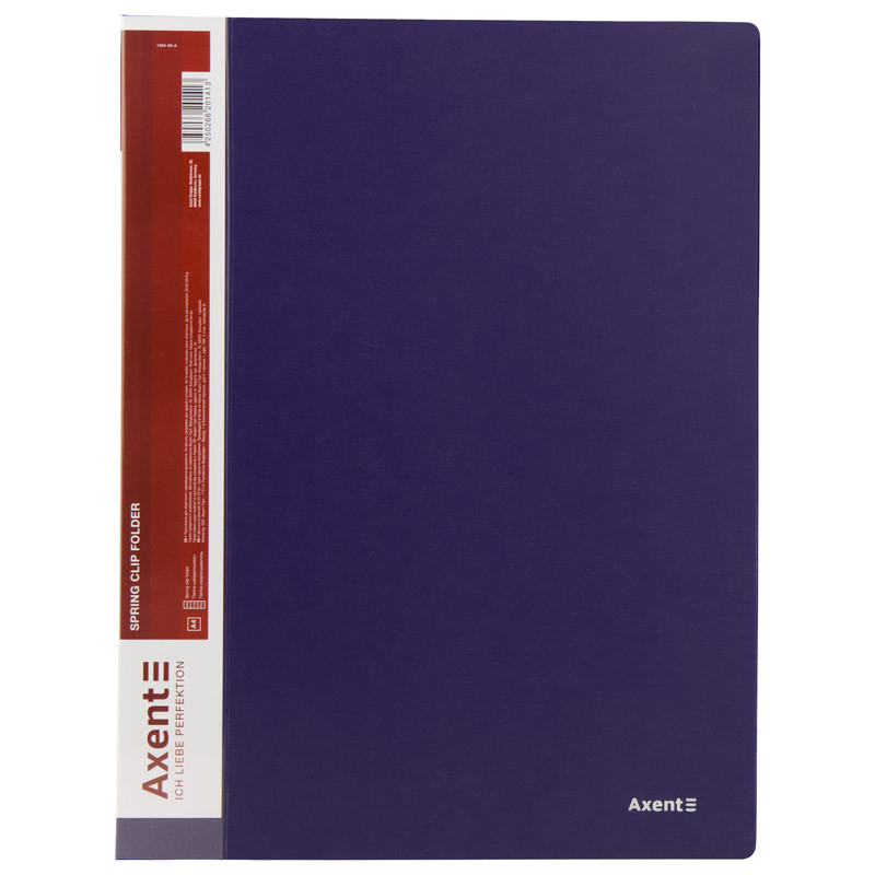 Папка-швидкозшивач А4 синя з кишенькою Axent 1304-02-А  //20шт/уп