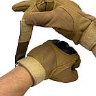 Тактичні рукавиці розмір XL койот, фото 4