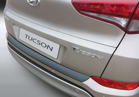 Накладки на задний бампер Hyundai Tucson 2015-2018 / ABS Защитные декоративные накладки на бампер авто 2 - фото 1 - id-p1734645144
