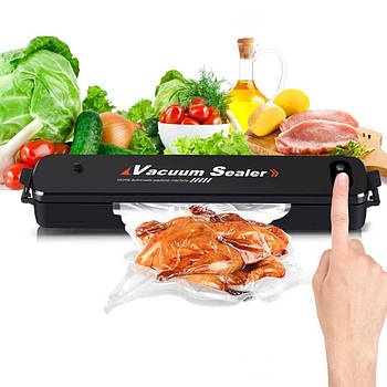 Вакуумний пакувальник продуктів Vacuum Sealer, Чорний / Універсальний вакууматор для їжі