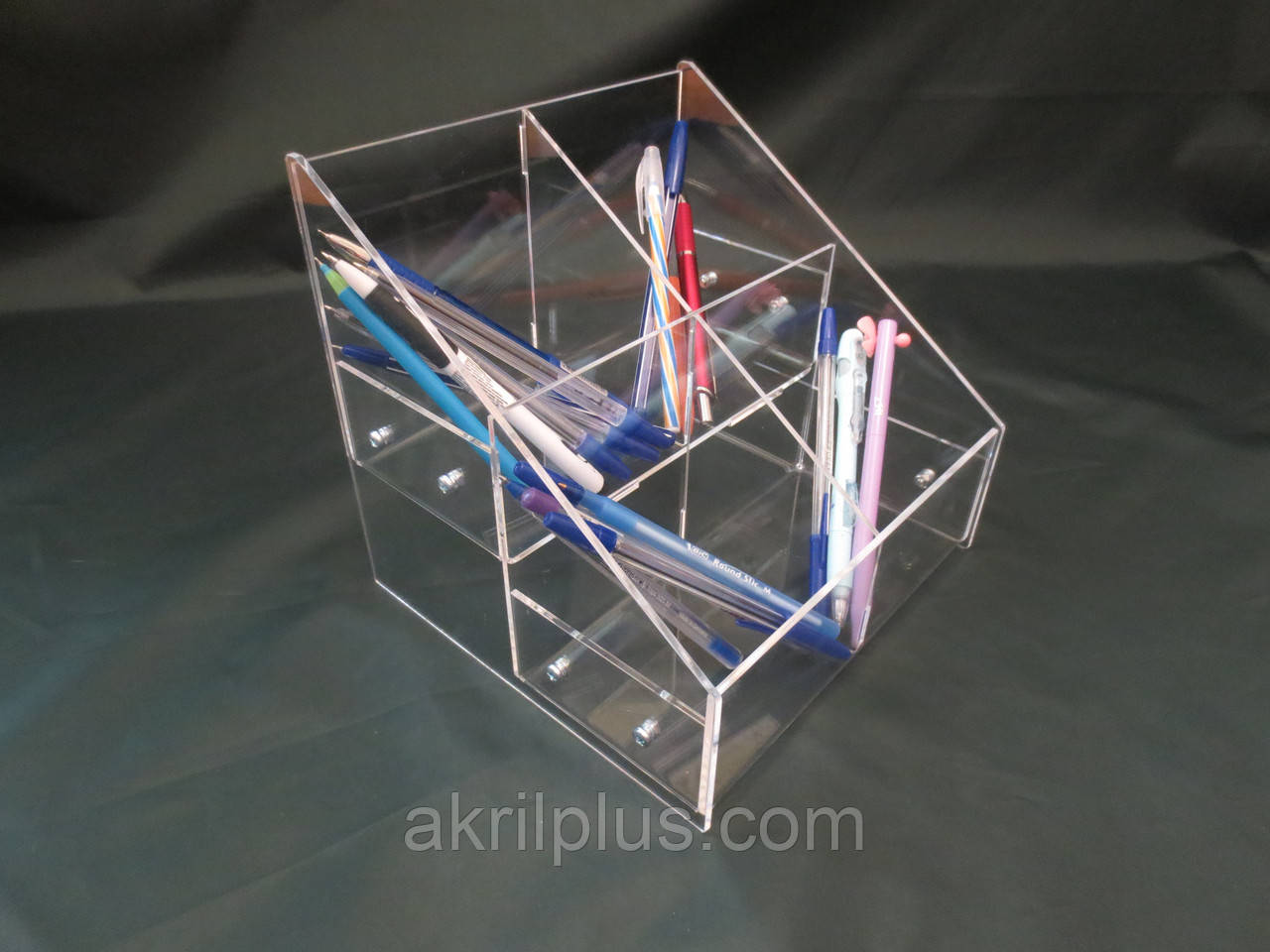 Підставка для ручок, олівців, фломастерів на 4 відділи, фото 1