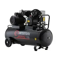 Компрессор 100л, 4HP, 3 кВт, 220 В, 10атм, 500 л/мин. 2 цилиндра, STORM INTERTOOL