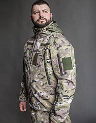 Тактична куртка демісезонна Soft shell мультикам Куртка військова MILIGUS "Patriot" р. S армійська камуфляж