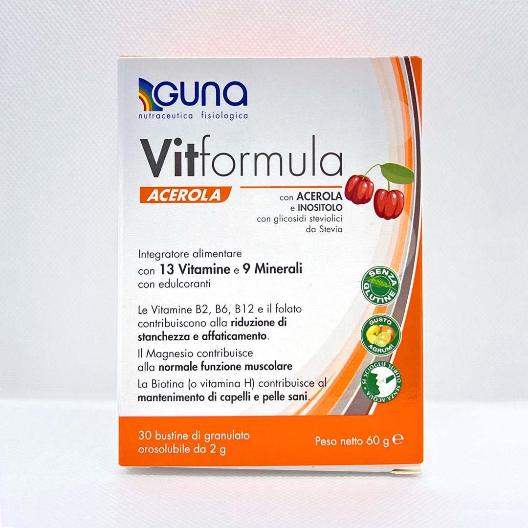 Vitformula ACEROLA (GUNA, Італія) 30 саше, 60 г. Для здоров'я шкіри, волосся, нігтів і організму загалом
