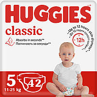 Підгузки Huggies Classic 5 Jumbo 5ДЖАМБО42 9402079 42 шт. (5029053543185)