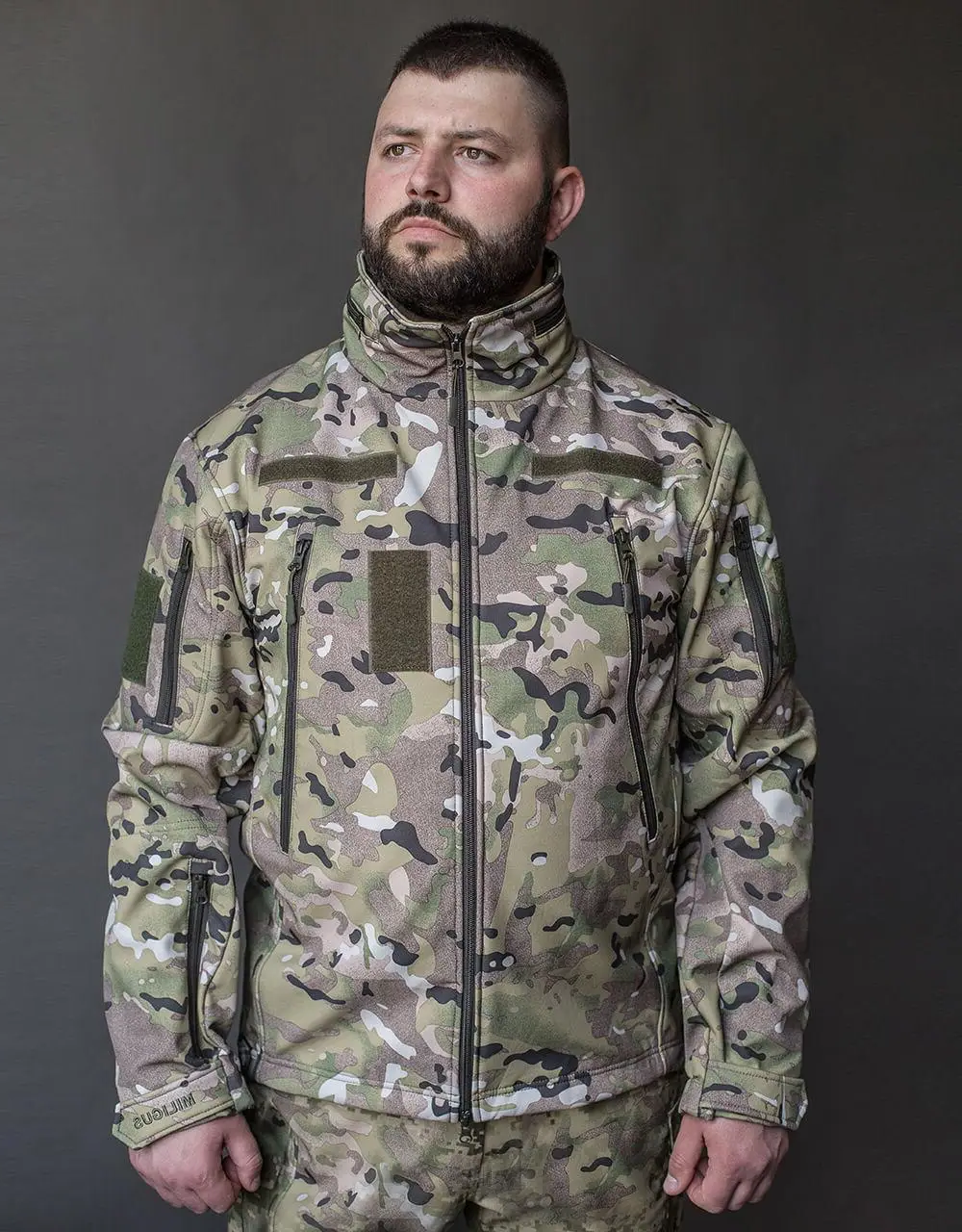 Військова куртка тактична Soft shell мультикам Куртка демісезонна MILIGUS "Patriot" армійська для ЗСУ р. XL, фото 1