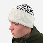 Зимова шапка-балаклава з сіткою білий Камуфляж, фото 3