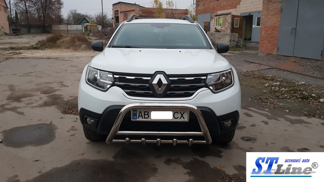 Кенгурятник Renault Duster 17+ защита переднего бампера кенгурятники на ...