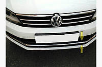 Накладки на передний бампер VW Jetta 2014- 3шт Защитные декоративные накладки на бампер авто 2