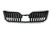 Решетка радиатора Skoda Superb 2013-2015 черн.с хром.рамкой пластик ABS Автомобильные решетки радиатора на 2