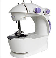 Швейна машинка mini sewing machine портативна fhsm 201 Міні з блоком живлення і педаллю для шиття