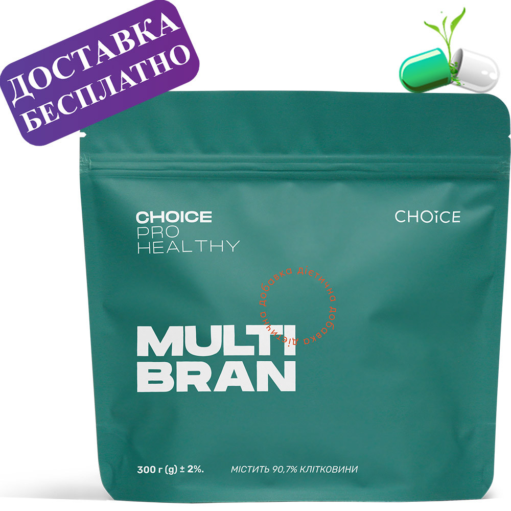 Клітковина MULTI BRAN Pro Healthy Мікс різних видів клітковини Choice, 300 г