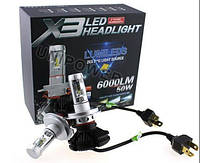Автомобильные LED лампы для фар тип X3-H11 светодиодные Philips LUXEON фары 2x25 Ватт тип Х3 ICN