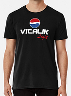 Мужская футболка с принтом Vitalik light Виталик