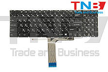 Клавіатура MSI MS- 17F1 17F2 17F3 17F4 17FK 17E5 17E7 Черная с белыми буквами з підсвічуванням 7 цветов RUUS