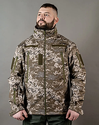 Куртка тактична камуфляж Soft shell М14 піксель Куртка військова MILIGUS "Patriot" армійська р. M