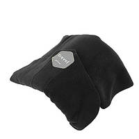 Дорожная подушка-шарф на шею для путешествий Travel Pillow черный Подушка для сна сидя ICN