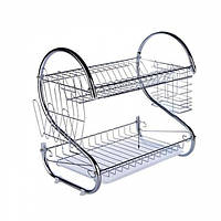 Сушилка для посуды настольная kitchen storage rack Кухонная стойка для хранения посуды двухуровневая ICN