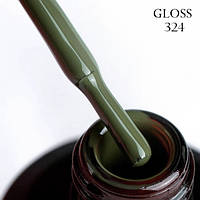 Гель-лак для нігтів GLOSS 324 (оливковий), 11 мл