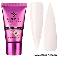 DNKa Acryl Gel №0006 Creamy - акрил-гель в тюбике, светло-бежевый, 30 мл