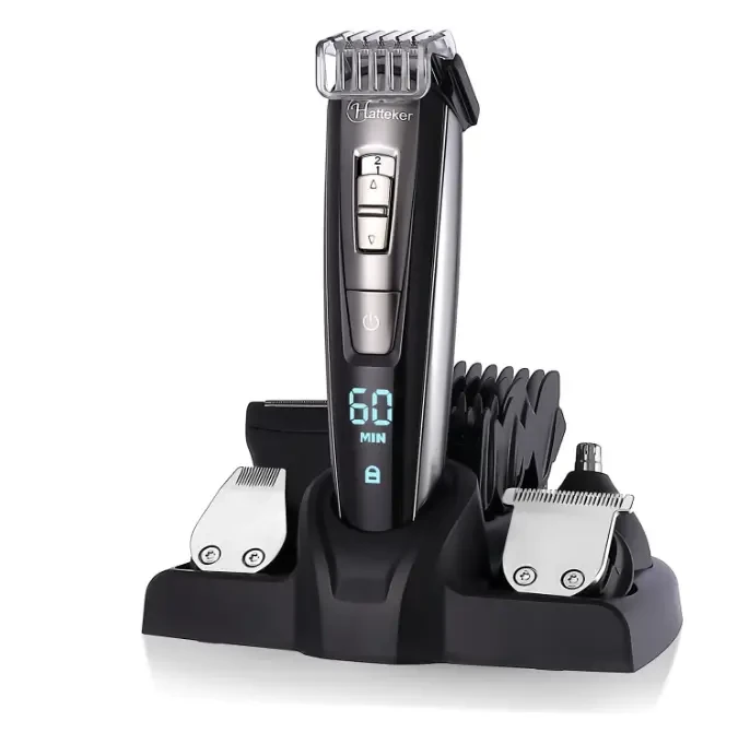 Тример для волосся, стрижки, підборіддя Hatteker Rechargeable Hair Trimmer Grooming Kit 5in1 (RFC-588)