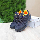 Кросівки чоловічі Merrell Vibram зимові на флісі чорні з жовтогарячим низькі водонепроникні теплі, фото 3