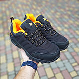 Кросівки чоловічі Merrell Vibram зимові на флісі чорні з жовтогарячим низькі водонепроникні теплі, фото 6