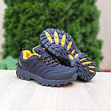 Кросівки чоловічі Merrell Vibram зимові на флісі чорні з жовтогарячим низькі водонепроникні теплі, фото 9
