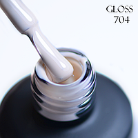 Гель-лак для ногтей GLOSS 704 (пудрово-молочный), 11 мл