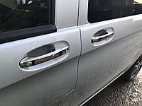 Накладки дверних ручок Mercedes Vito W447 2014- з отвор під сенсор 4шт на ручки дверей авто 2