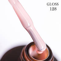 Гель-лак для нігтів GLOSS 128 (кремово-рожевий камуфлюючий), 11 мл