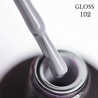 Гель-лак для ногтей GLOSS 102 тепло-серый, 11 мл