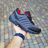 Кросівки чоловічі Merrell Vibram зимові на флісі сірі з червоним низькі водонепроникні теплі, фото 8