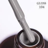 Гель-лак для нігтів GLOSS 104 класичний сірий, 11 мл