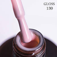 Гель-лак для нігтів GLOSS 130 (блідо-кремовий камуфлюючий), 11 мл