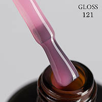 Гель-лак для нігтів GLOSS 121 (рожевий камуфлюючий), 11 мл