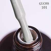 Гель-лак для нігтів GLOSS 101 світло-сірий, 11 мл