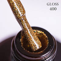Гель-лак GLOSS 400 (золотисто-жовтий з мікроблиском), 11 мл
