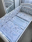 Комплект у ліжко 60*120 "Блакитні Паровозики", фото 4