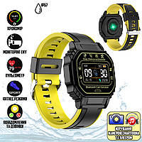 Смарт часы Smart watch B3-2 с функциями пульсометра, звонки, сообщения, шагомер, влагозащищенный Желтый ICN