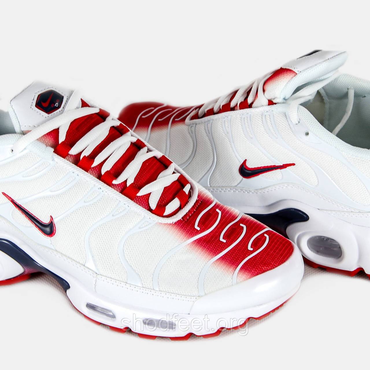 Nike air max plus cheap tn gs white red