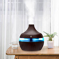 Увлажнитель воздуха аромадифузор Humidifier 300 мл с подсветкой USB ночник для дома коричневый ICN